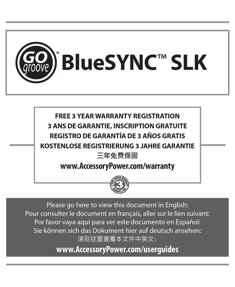 Go groove BlueSYNC SLK User manual Go groove BlueSYNC SLK User manual