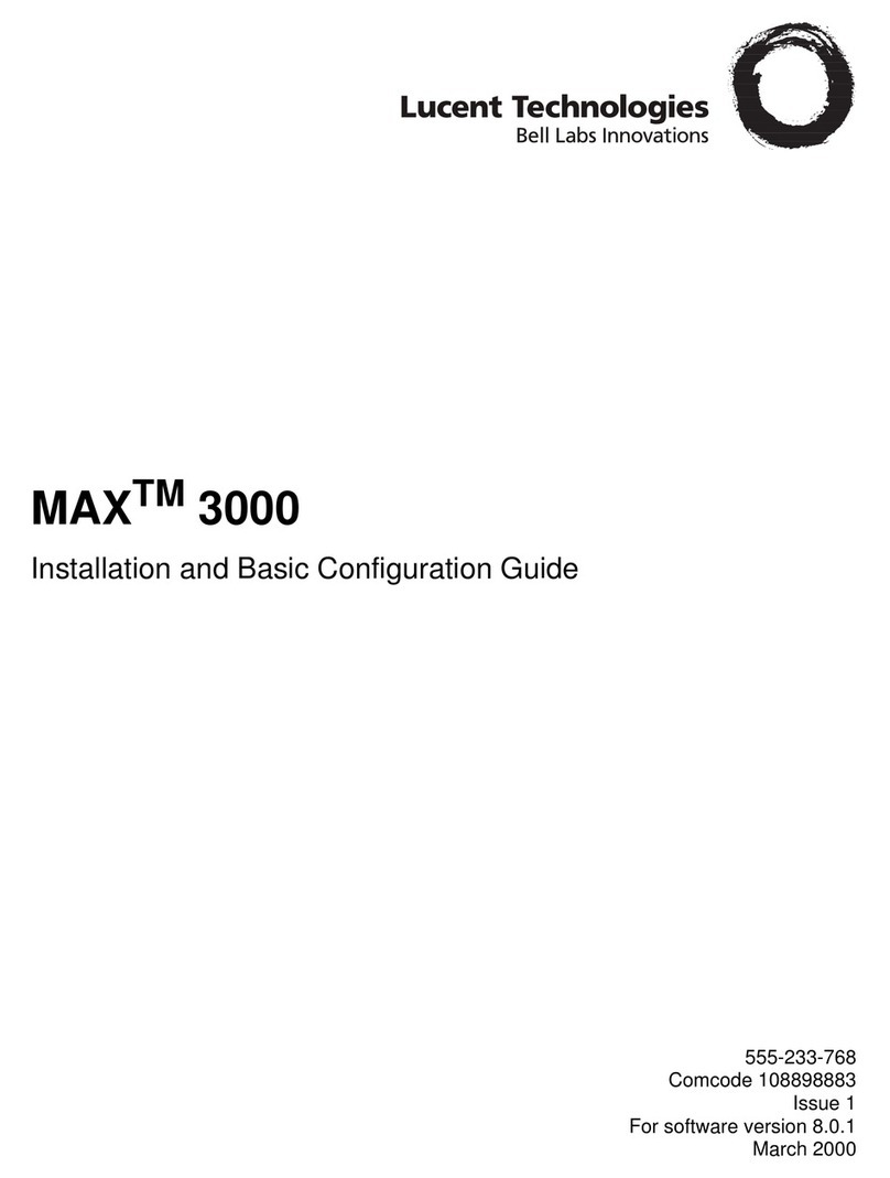 Lucent Technologies MAX 3000 User manual