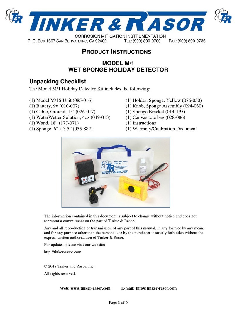 Tinker & Rasor M/1 Product instructions