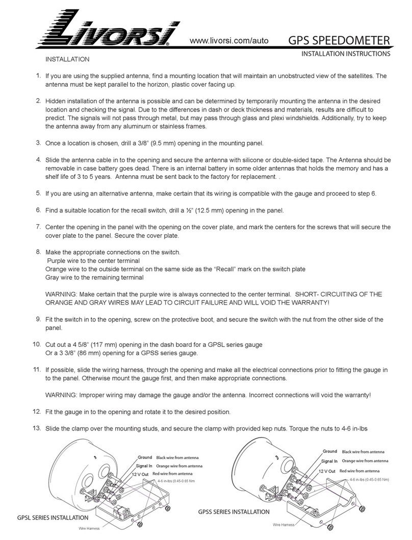 Livorsi GPSS Series installation instructions
