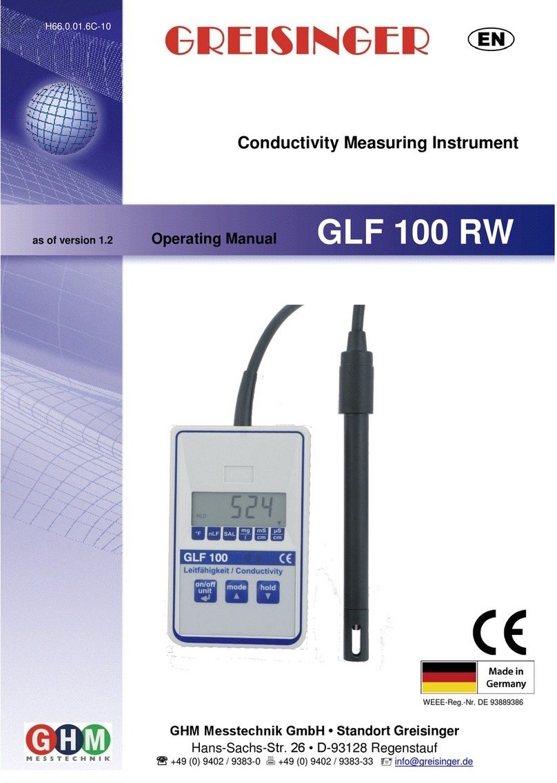 GREISINGER GLF 100 RW operating manual
