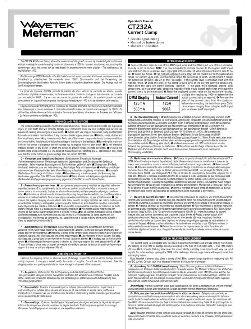 Wavetek CT232A Operator's manual