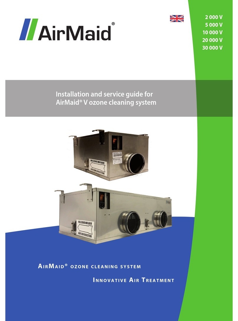 AirMaid 2 000 V Installation and service guide