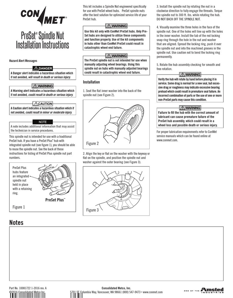 Conmet PreSet Installation instructions manual