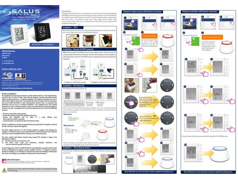 Salus AS20WRF Installer's/user's manual Salus AS20WRF Installer's/user's manual