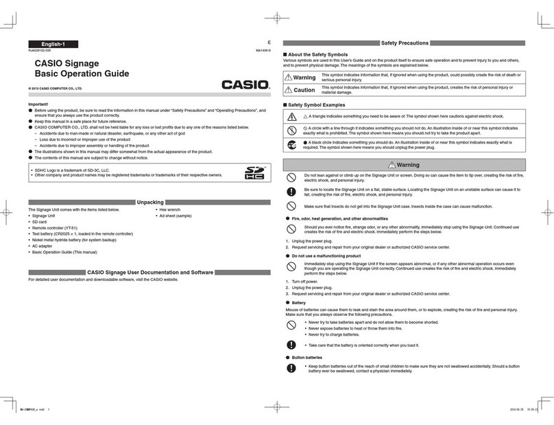Casio MG-30MBPACK Assembly instructions