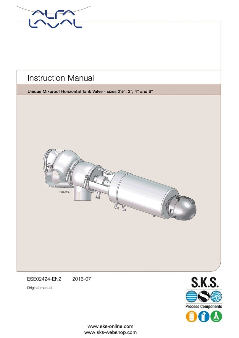 Alfalaval Unique Mixproof Horizontal Tank User manual