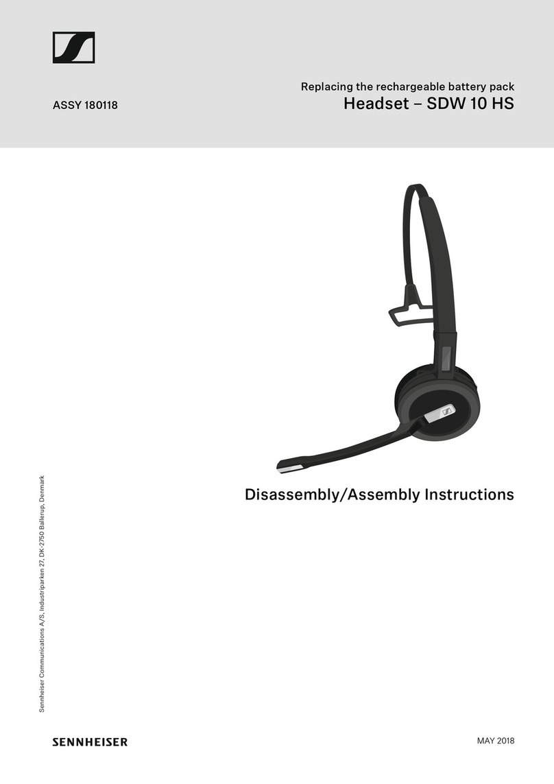 Sennheiser SDW 10 HS Assembly & disassembly instructions