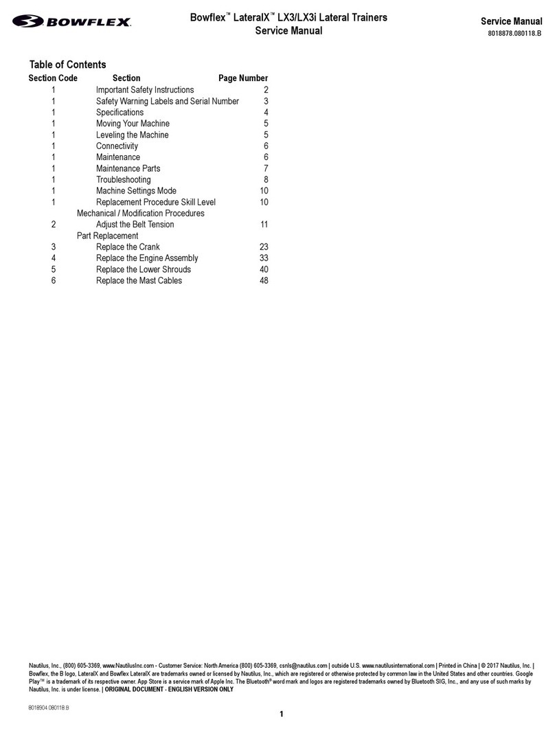 Bowflex LateralX LX3 User manual