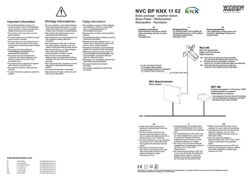 WindowMaster NVC BP KNX 11 02 Installation instructions manual