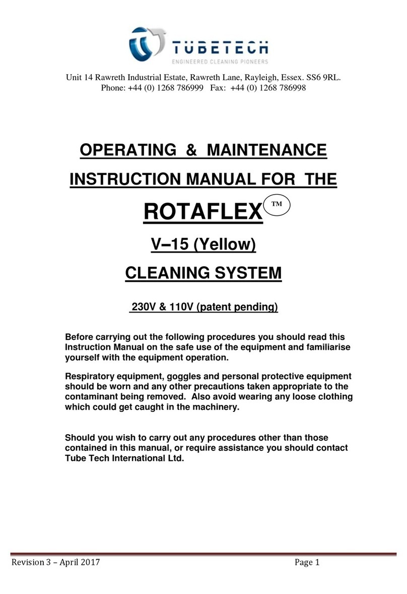 TUBE-TECH Rotaflex V-15 Operating and maintenance instruction manual