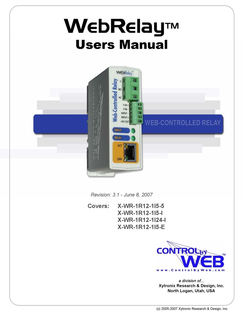 Xytronix Research & Design WebRelay user manual
