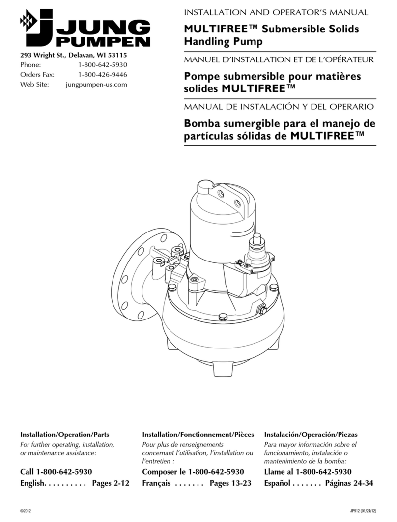 Jung Pumpen MULTIFREE V1D-01 Installation and operator's manual
