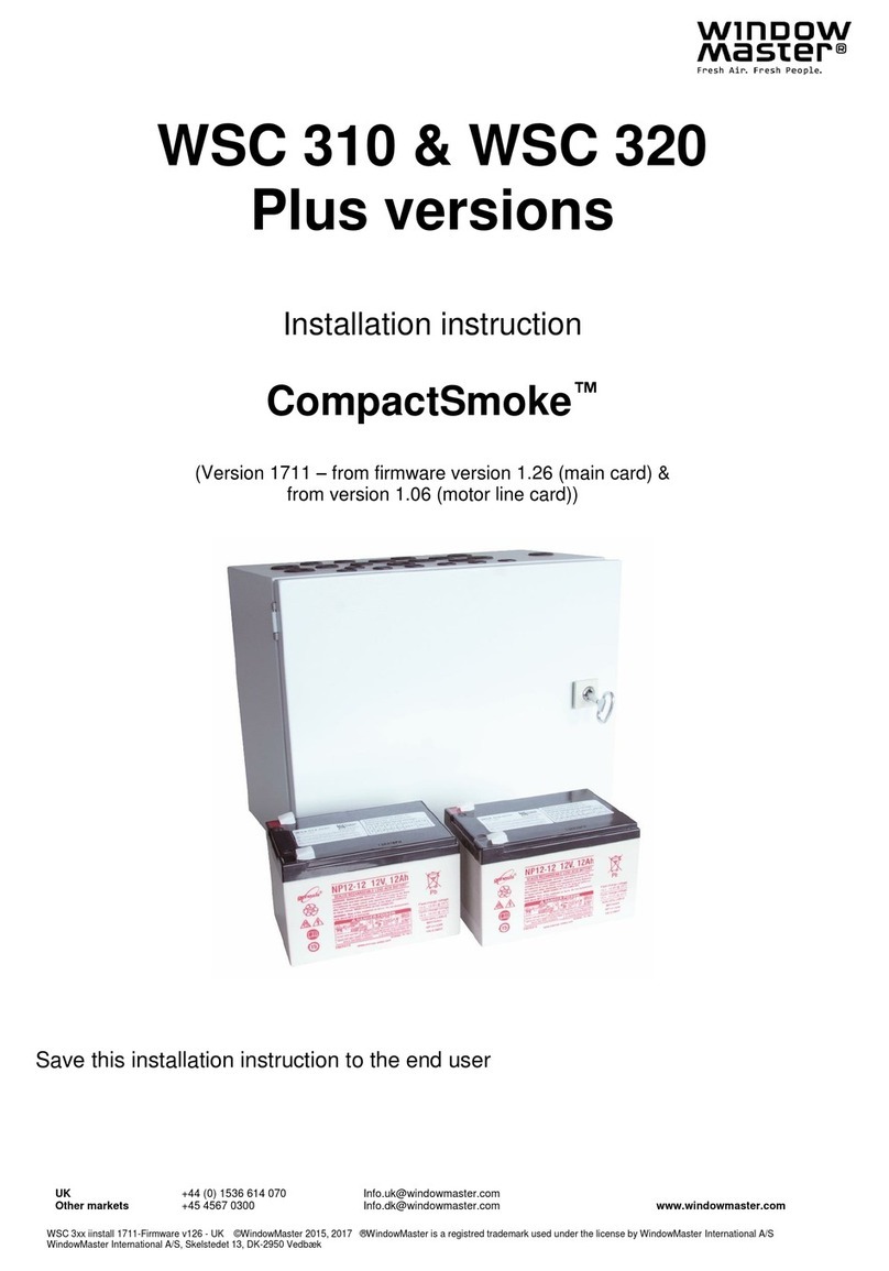 WindowMaster CompactSmoke WSC 310 Installation instructions manual