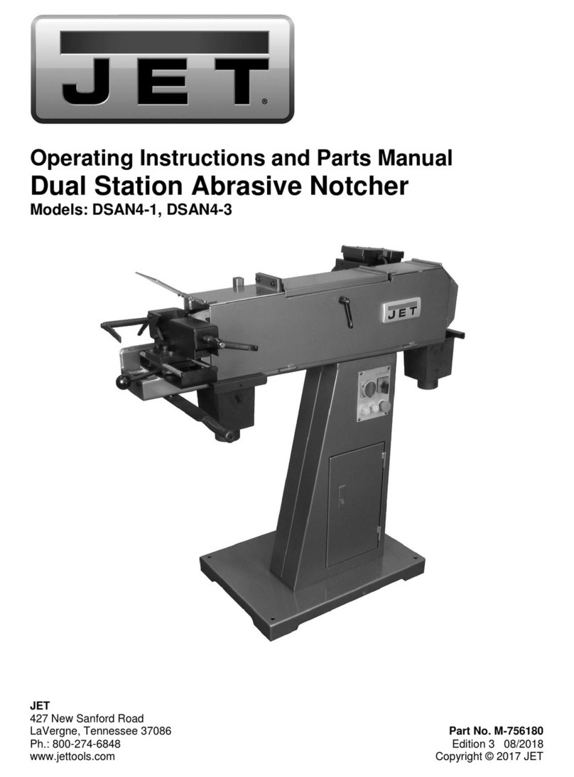 Jet DSAN4-1 Operating instructions and parts manual Jet DSAN4-1 Operating instructions and parts manual