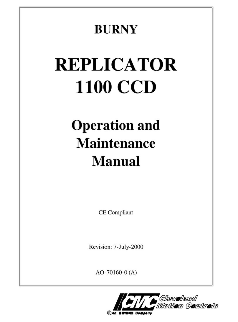 Burny 1100 CD Owner's operation and maintenance manual