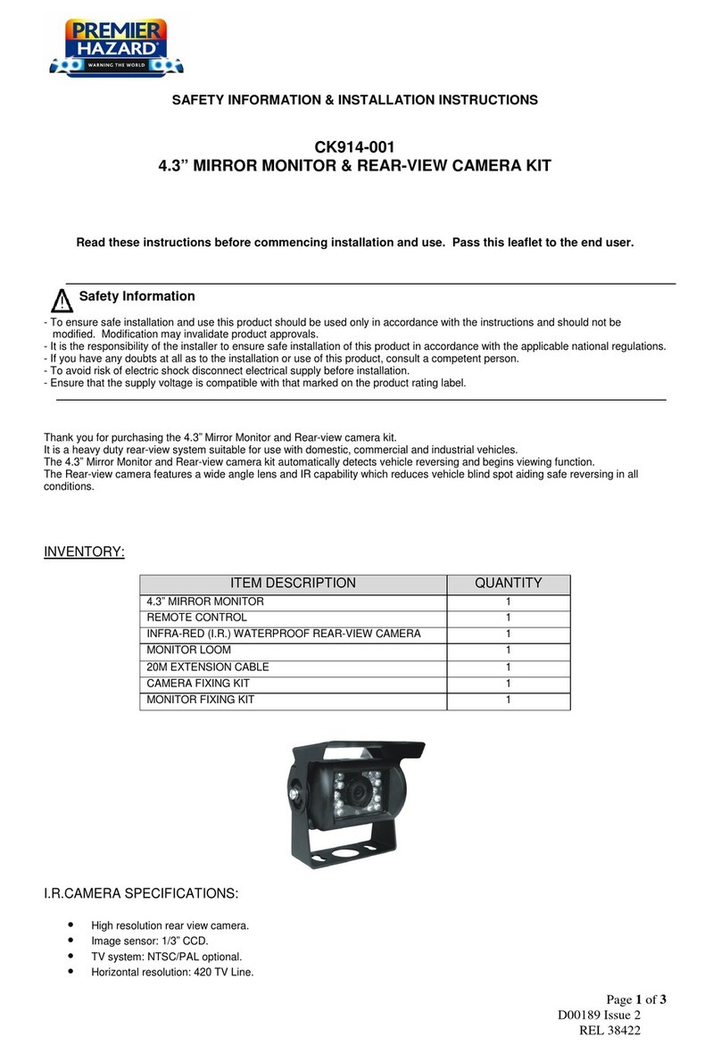 Premier Hazard CK914-001 Safety & installation instructions