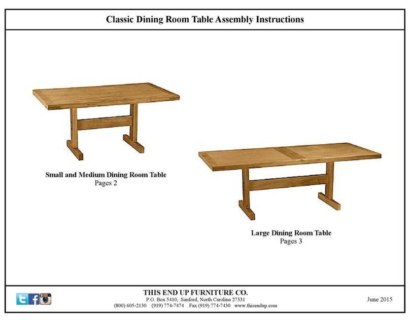 THIS END UP FURNITURE Classic Small Dining Room Table Assembly instructions