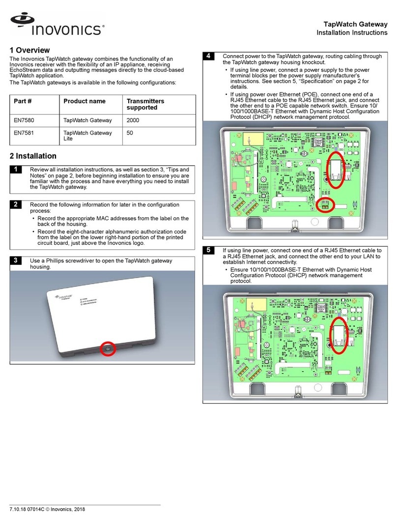 Inovonics TapWatch Gateway installation instructions