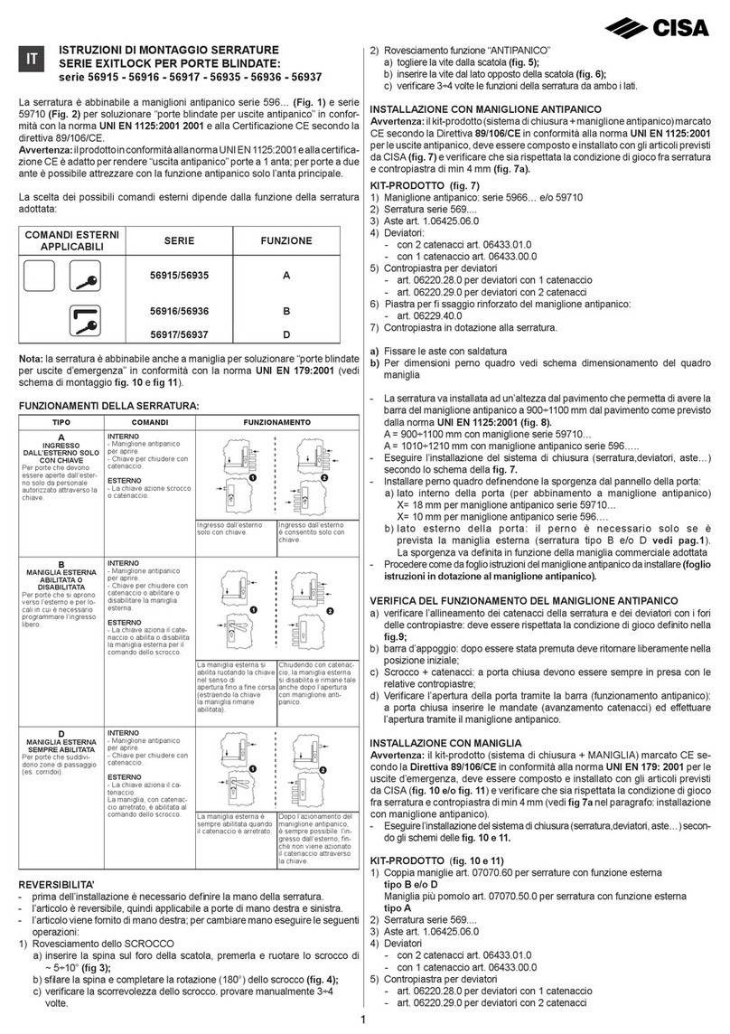 CISA 56915 Series instruction sheet