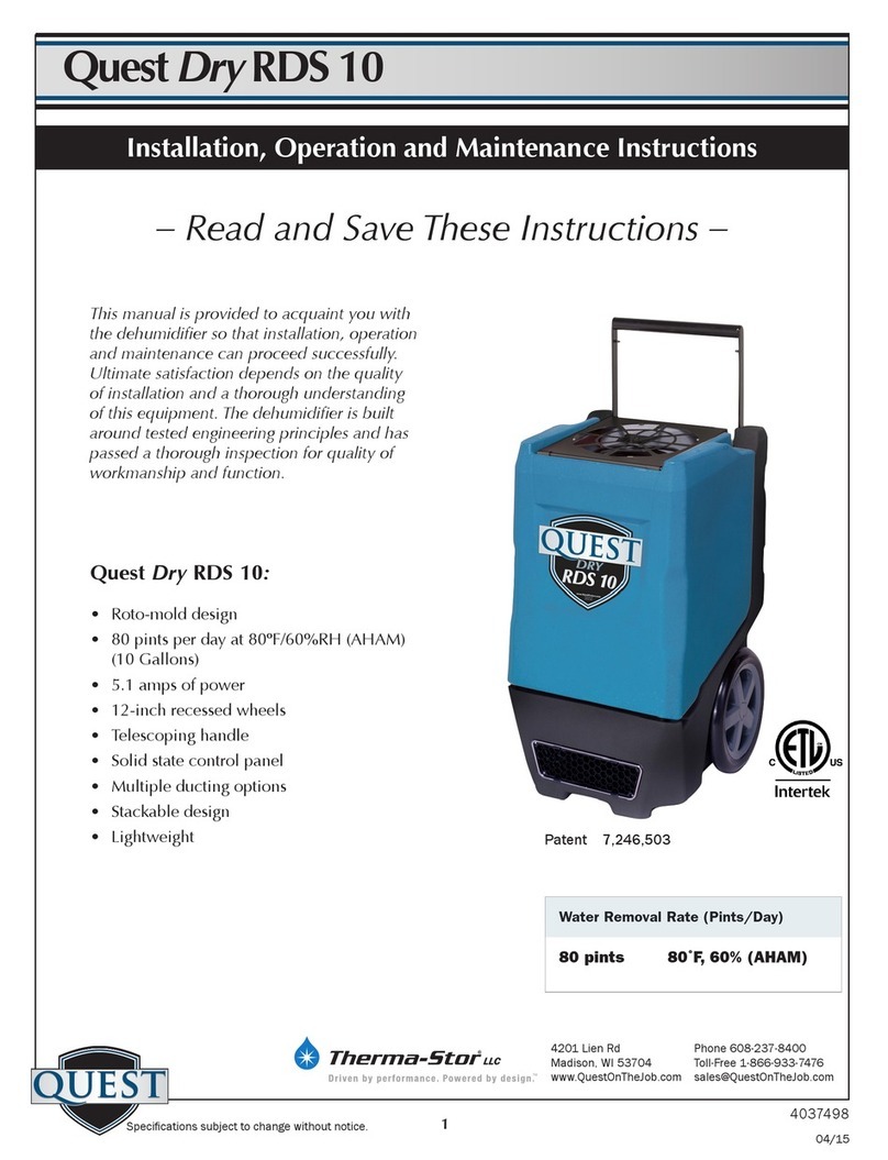 Quest Engineering Dry RDS 10 Installation, operation and maintenance instructions