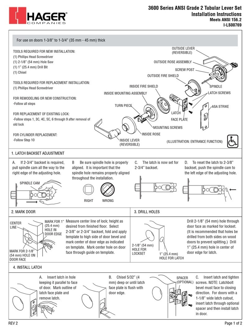 hager 3600 Series Installation instructions manual