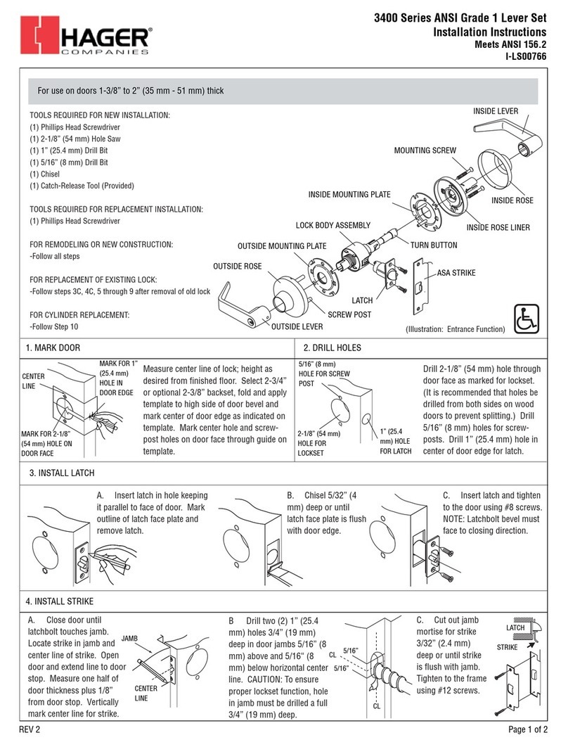 hager 3400 Series Installation instructions manual