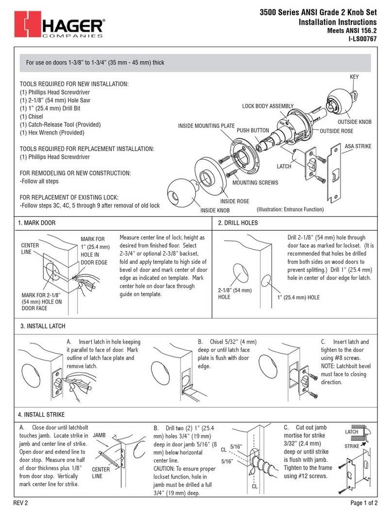 hager 3500 Series Service manual