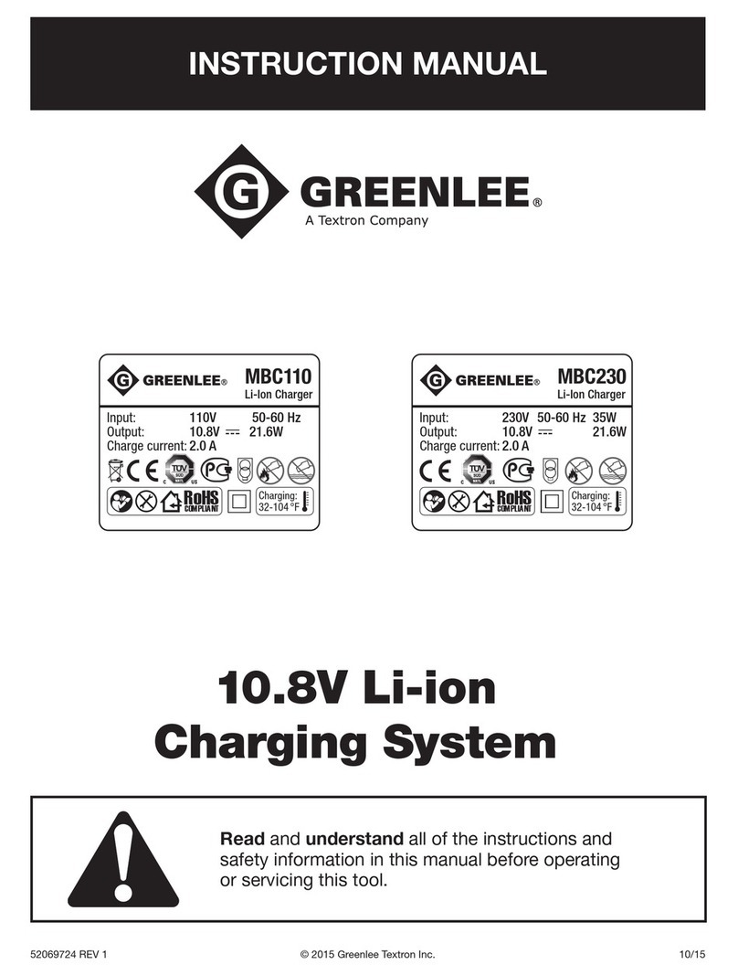 Greenlee MBC110 instruction manual