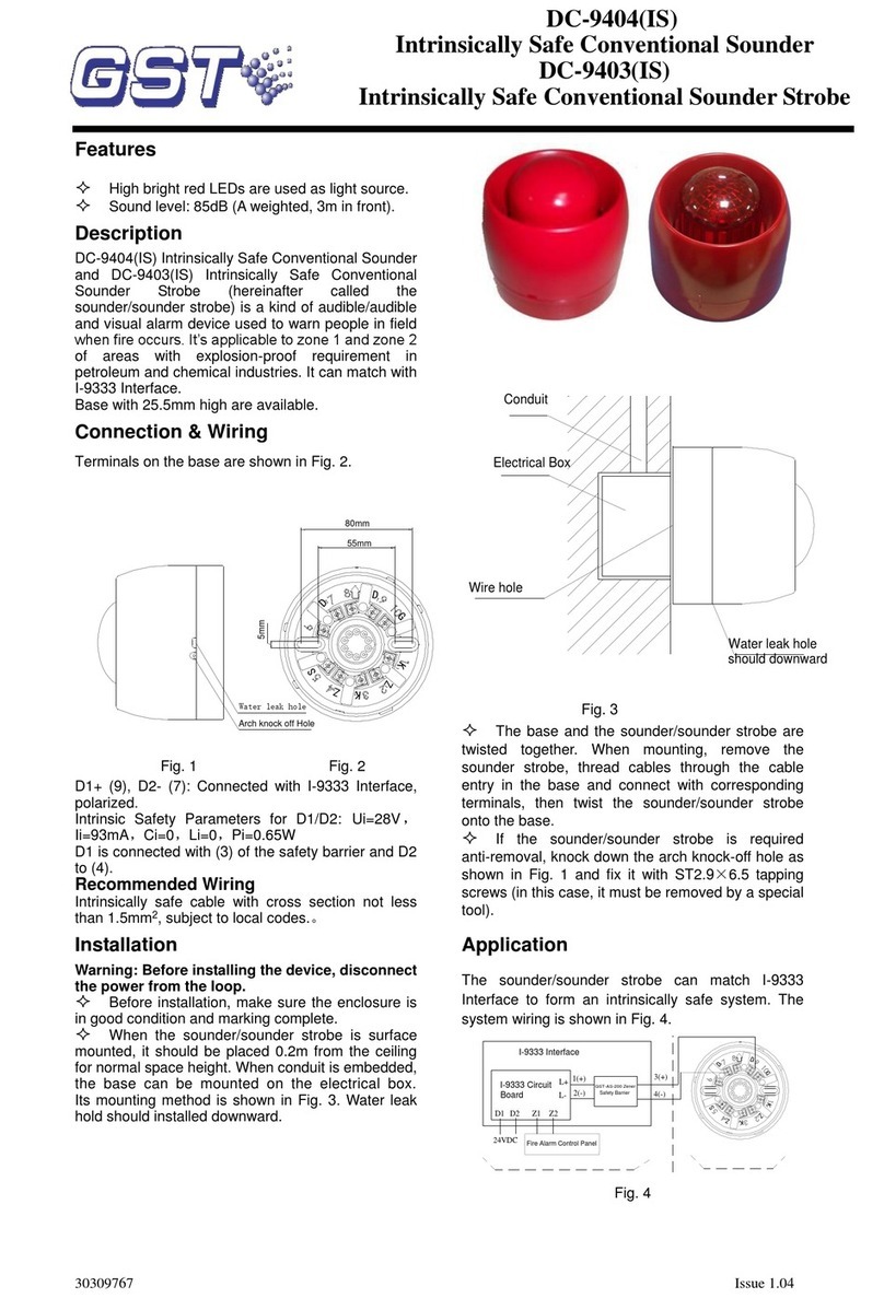 GST DC-9404(IS) User manual