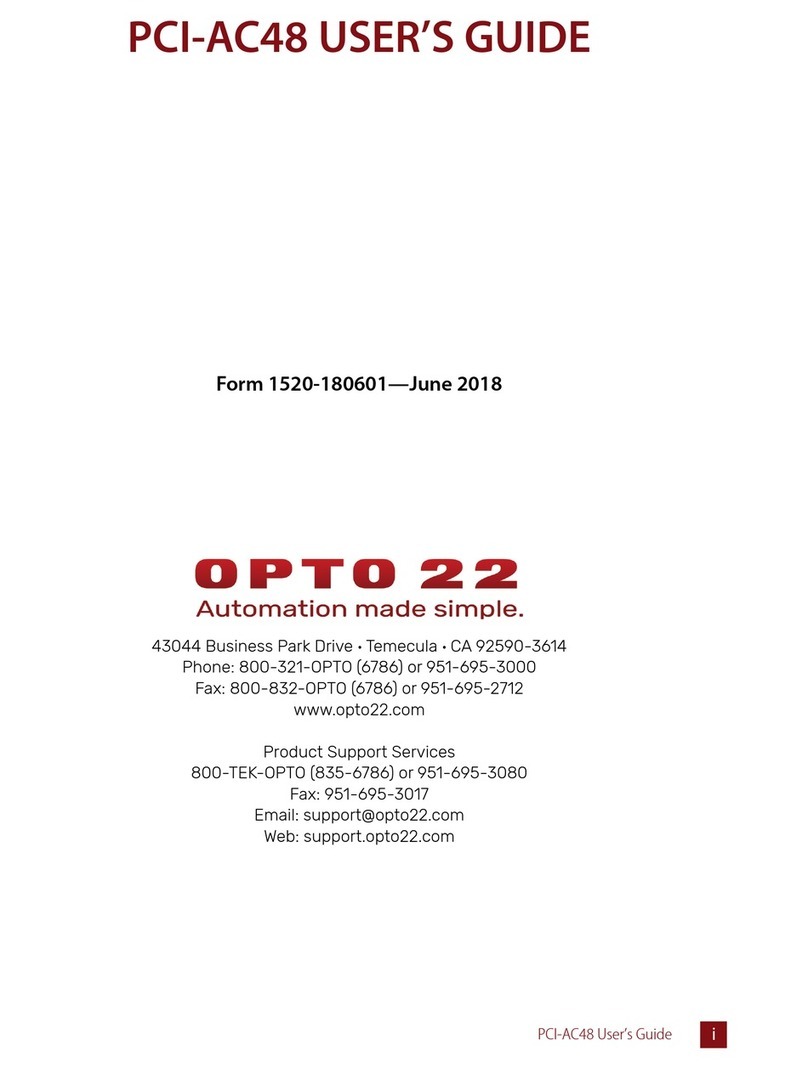 OPTO 22 PCI-AC48 user guide
