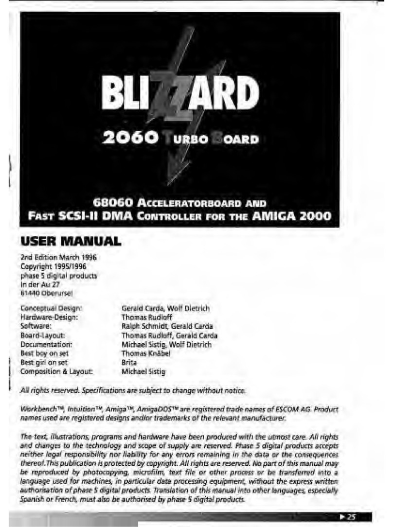 Blizzard 2060 Turbo Board User manual