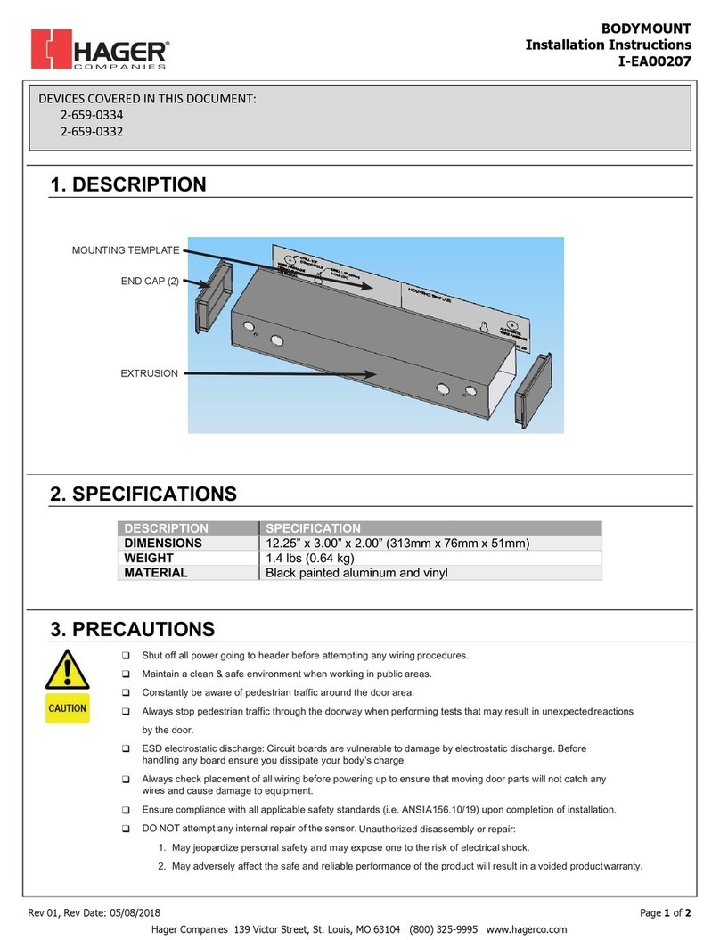 hager BODYMOUNT Installation instructions manual