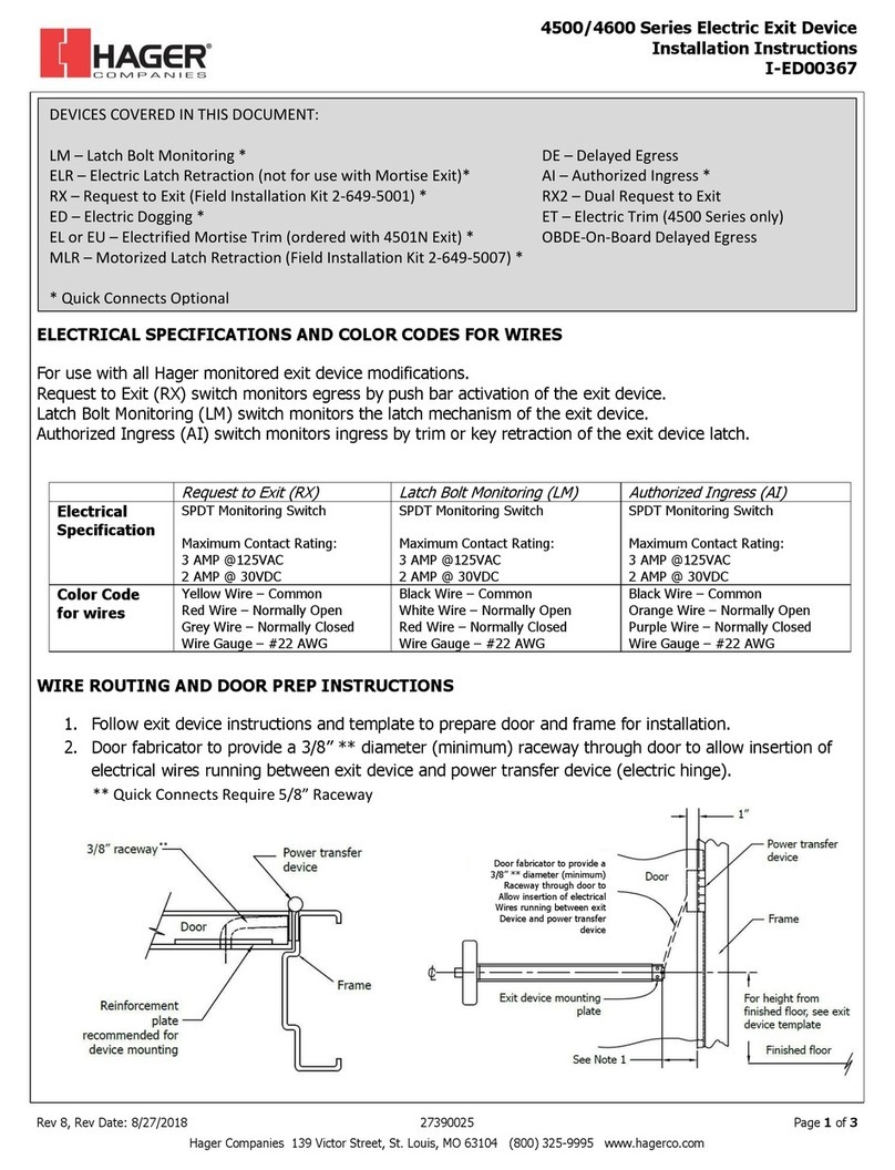 hager 4501 Installation instructions manual