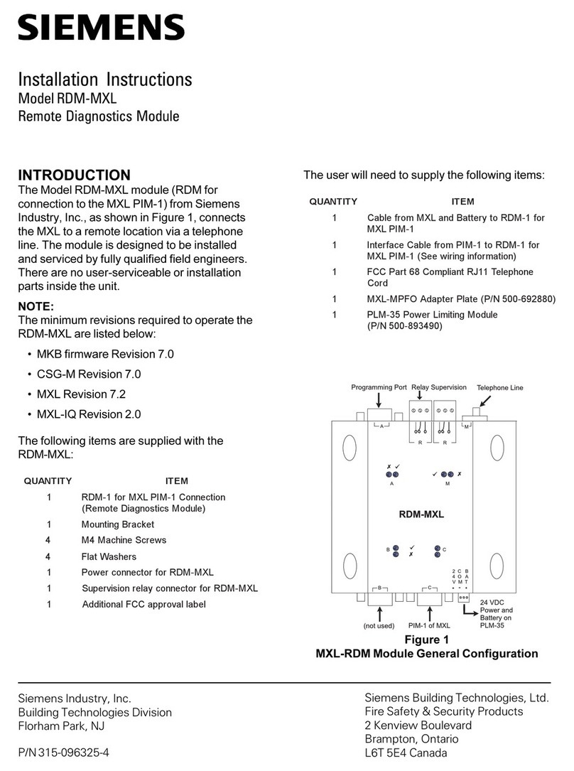 Siemens RDM-MXL User manual