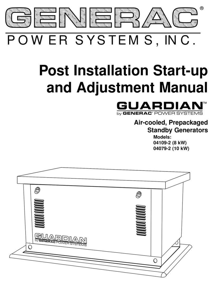 Generac Power Systems GUARDIAN 04079-2 Post Installation Start-up and Adjustment Manual