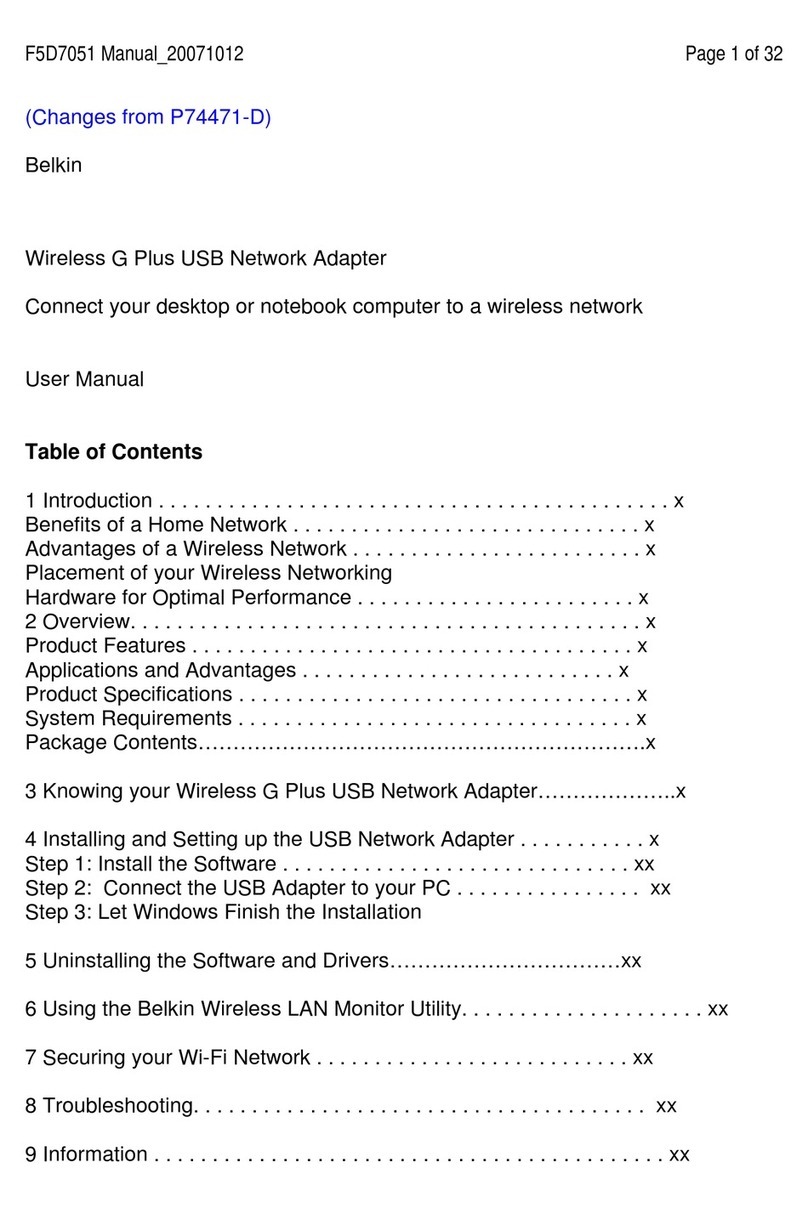 Belkin F5D7051 User manual