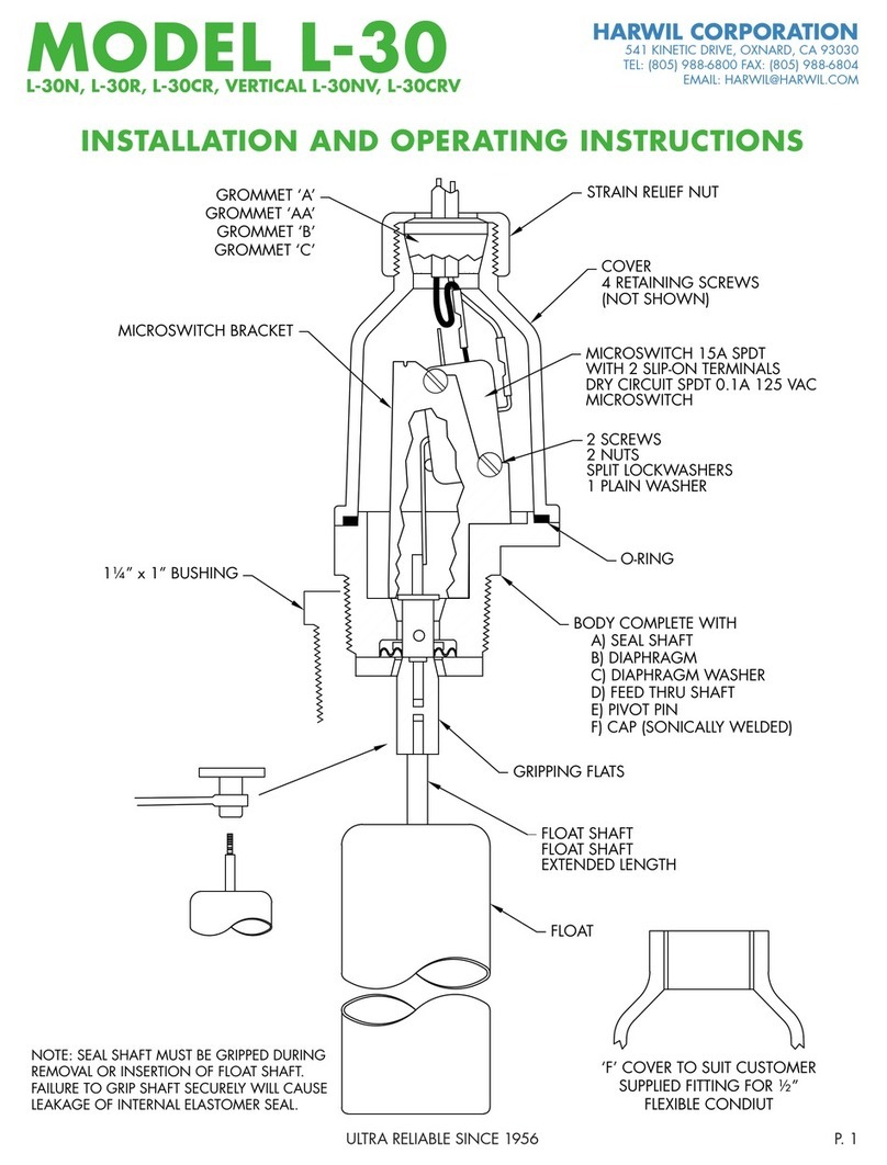 Harwil L-30 Installation and operating instruction manual