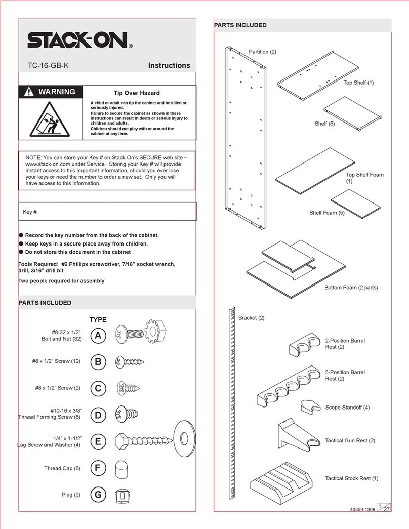 Stack-On TC-16-GB-K Instructions for use