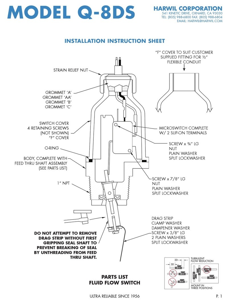 Harwil Q-8DS Installation instruction sheet