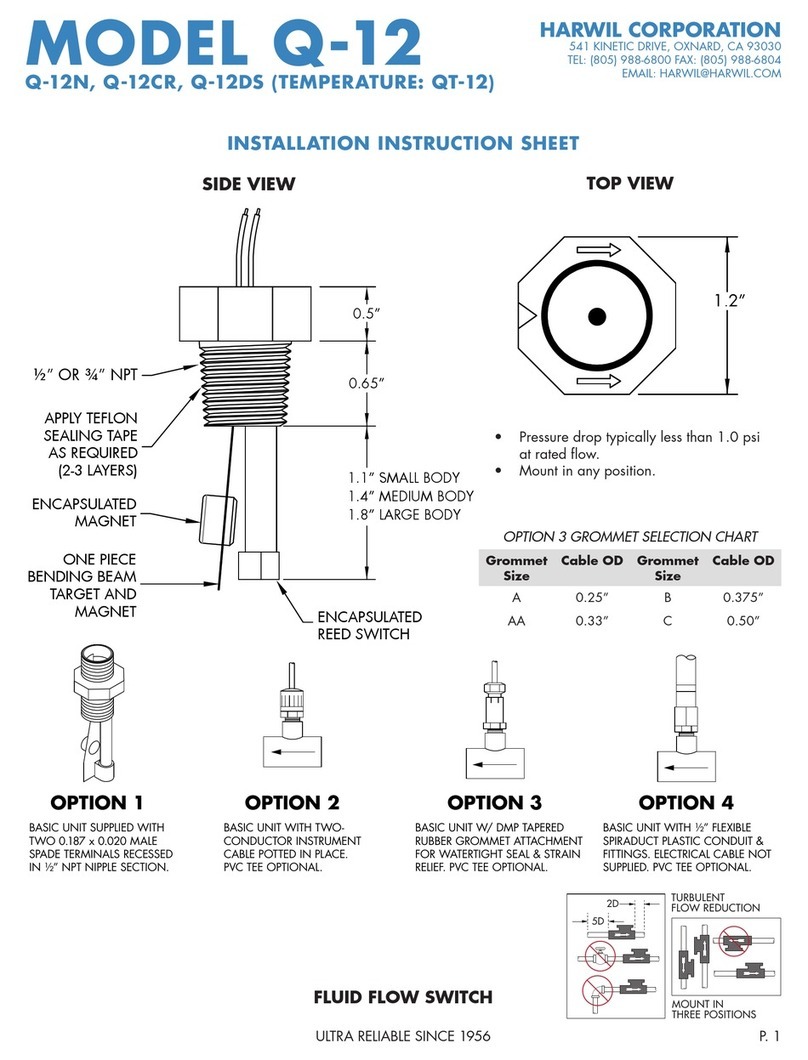 Harwil Q-12 Installation instruction sheet
