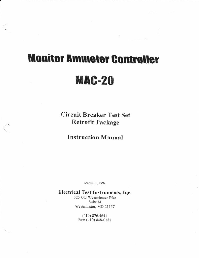 Electrical Test Instruments MAC-20 User manual