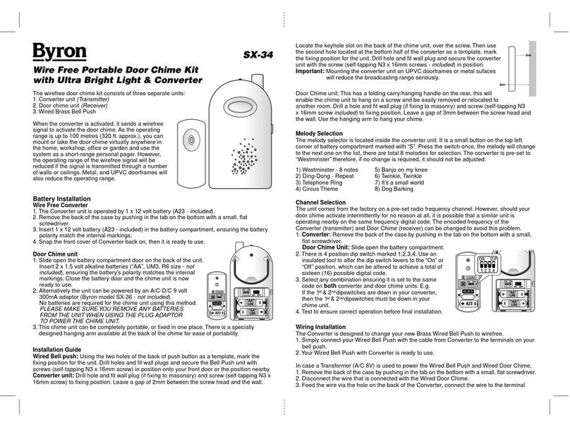 Byron SX-34 installation guide Byron SX-34 installation guide