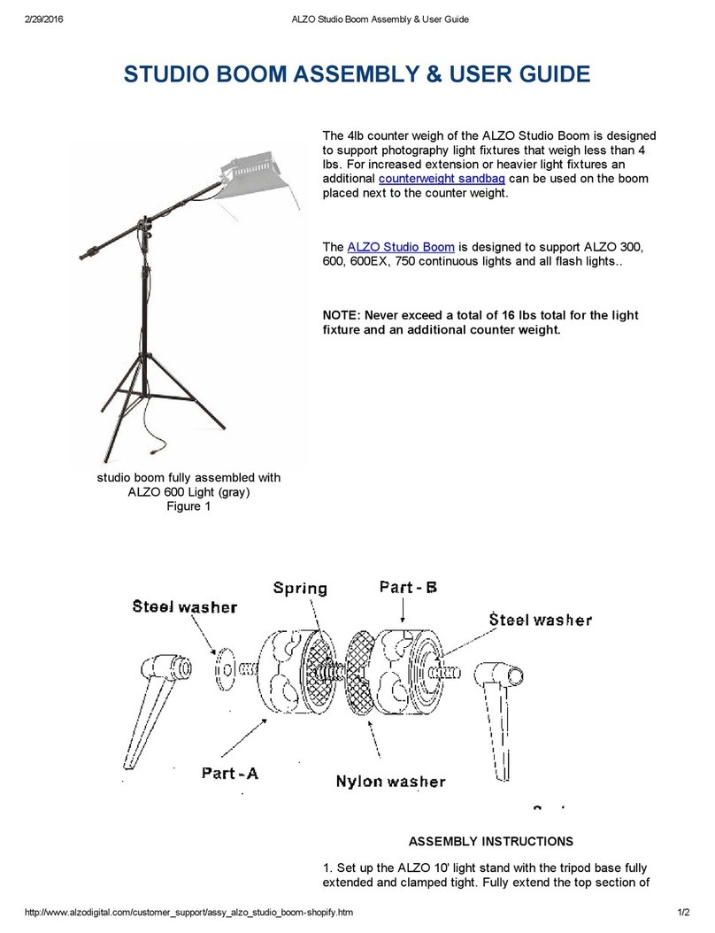 ALZO STUDIO BOOM Assembly & user's guide ALZO STUDIO BOOM Assembly & user's guide