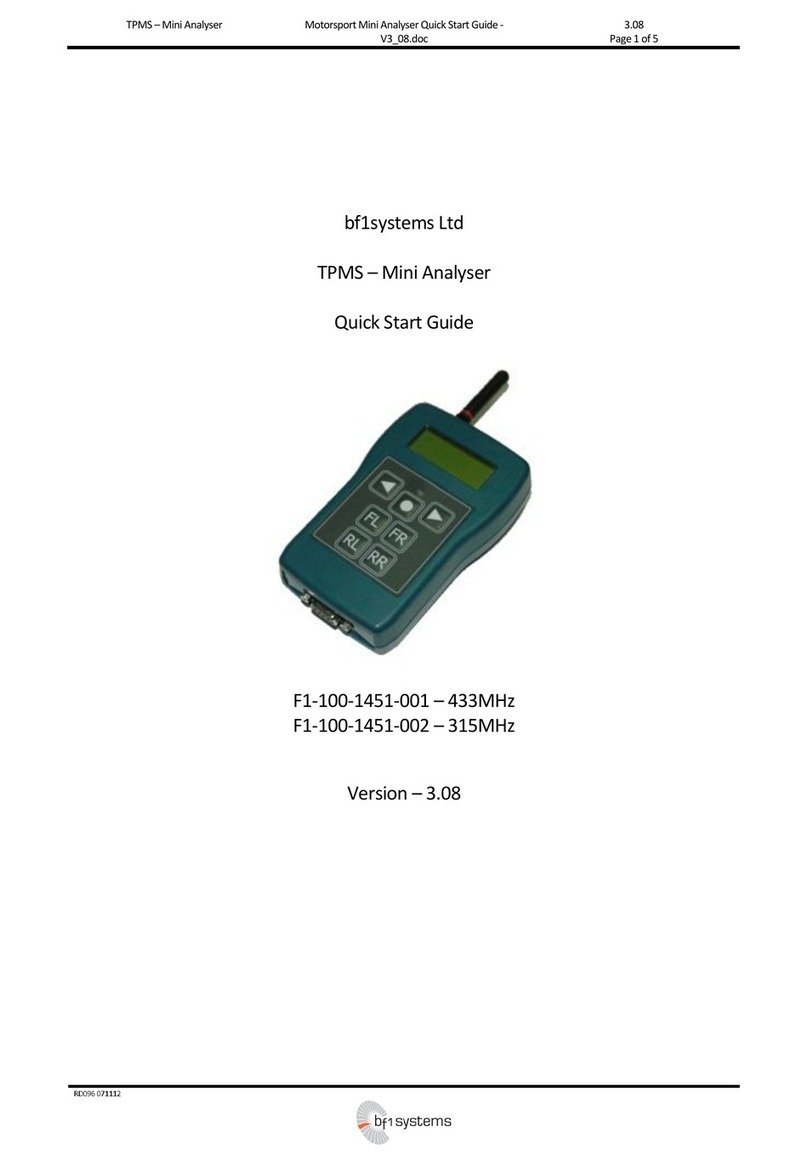 bf1 systems F1-100-1451-001 User manual