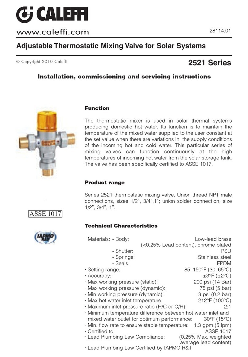 CALEFFI 2521 Series User guide