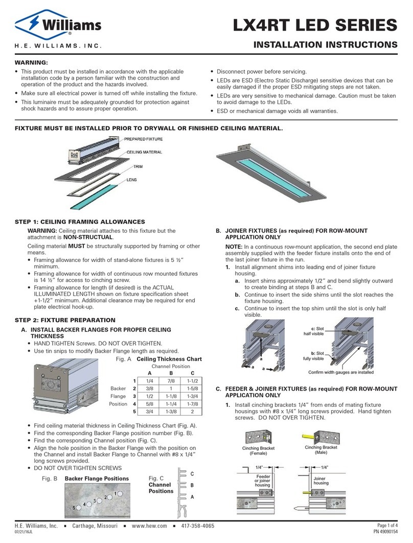 Williams LX4RT installation instructions Williams LX4RT installation instructions