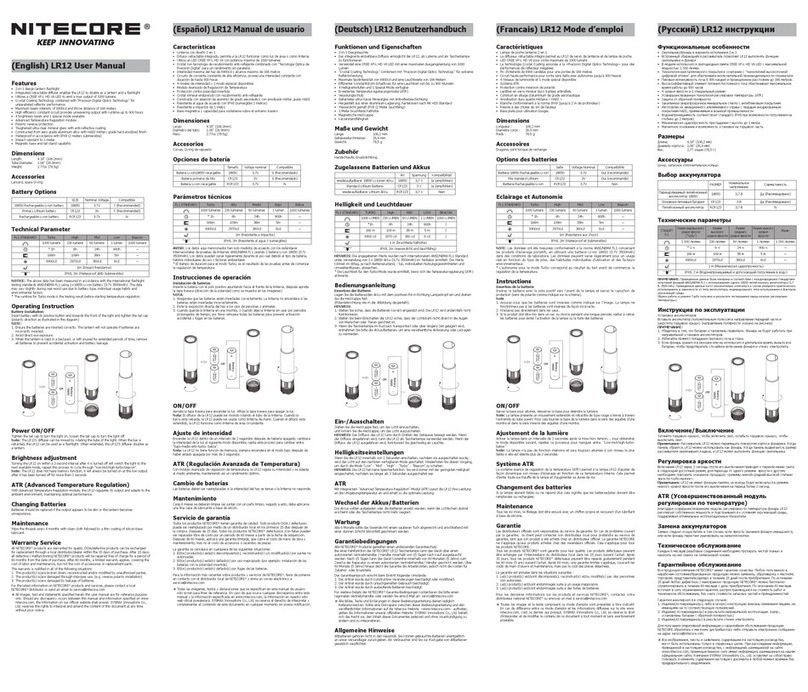 Nitecore LR12 user manual