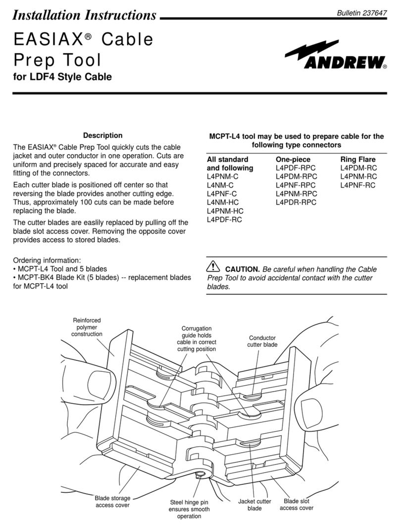 Andrew EASIAX CablePrep Tool installation instructions