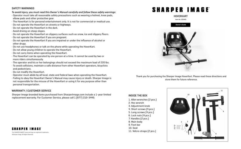 Sharper Image 205405 owner's guide